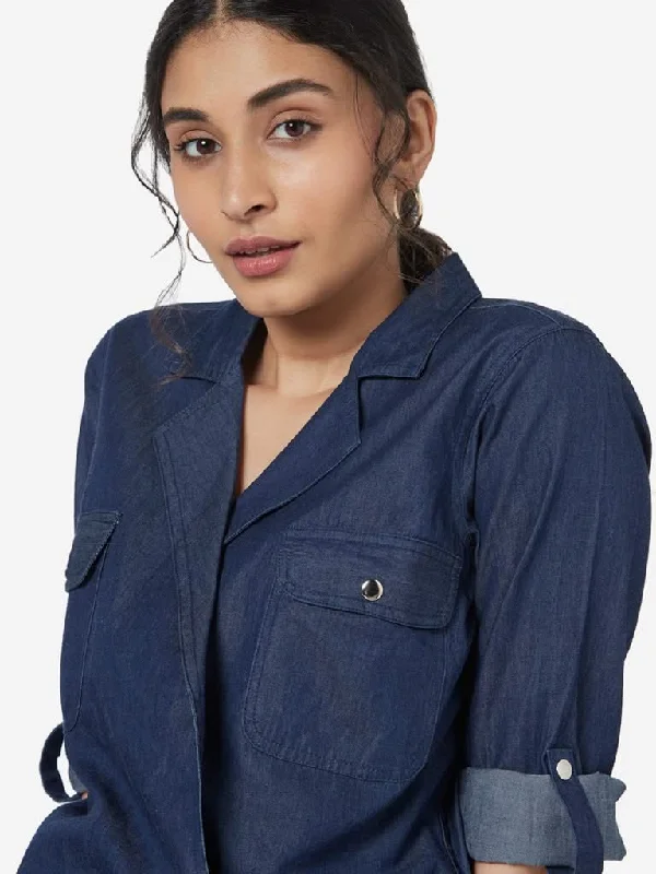 Hurry In LOV Blue Chambray Lizan Jacket