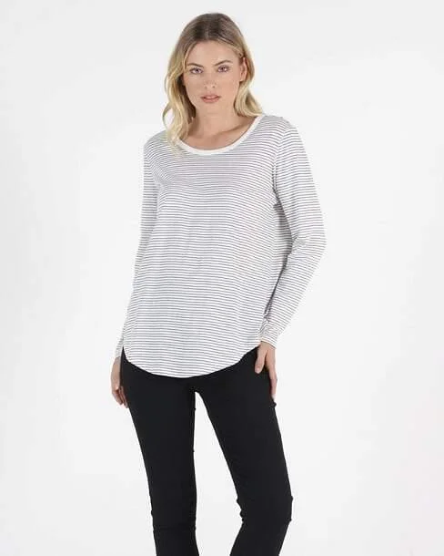 Unmissable Sale Megan Long Sleeve Top - White/Black