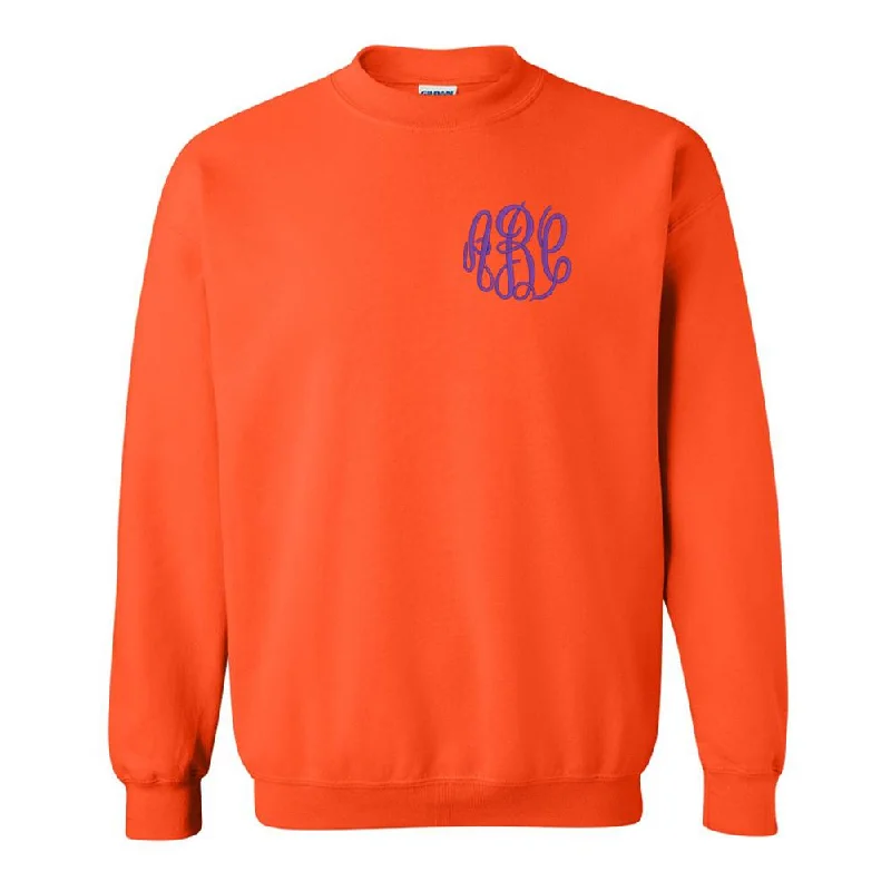 Weekend Deal Monogrammed Orange Crewneck Sweatshirt