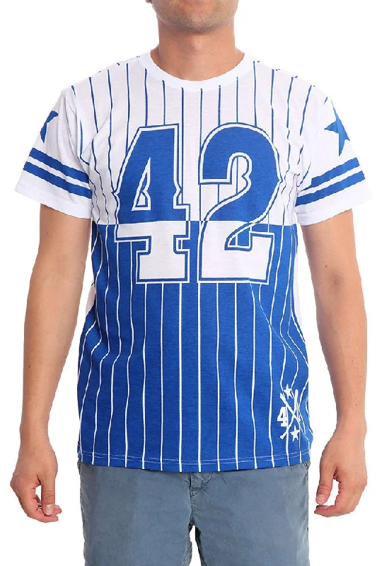 42 Star Pinstripe Baseball T-Shirt