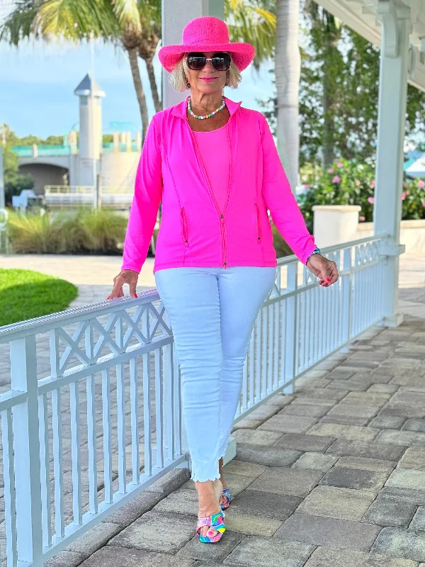 Instant Deal LULU-B HOT PINK ZIPPER JACKET