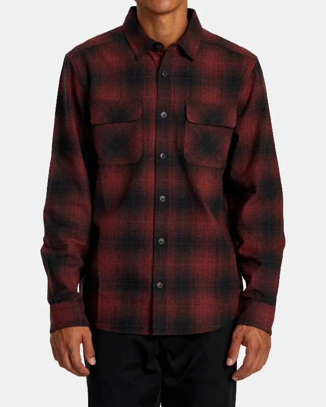 Dayshift Flannel Long Sleeve Top - Red Earth