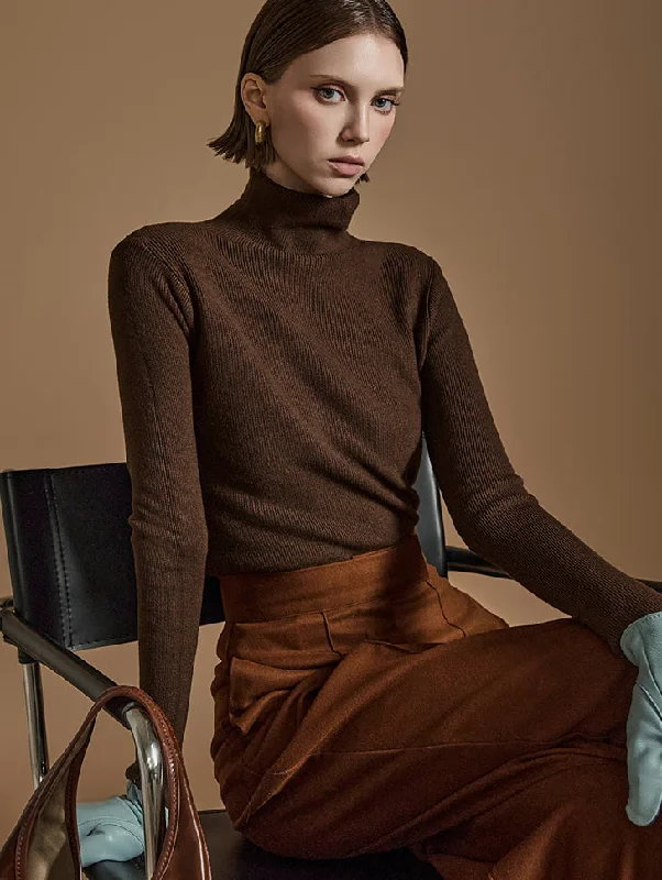 Deal of the Day E3641 Turtleneck Slim Top