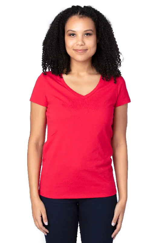 Exclusive Weekend Offers Inside Threadfast Apparel Womens Ultimate Short Sleeve V-Neck T-Shirt - Red