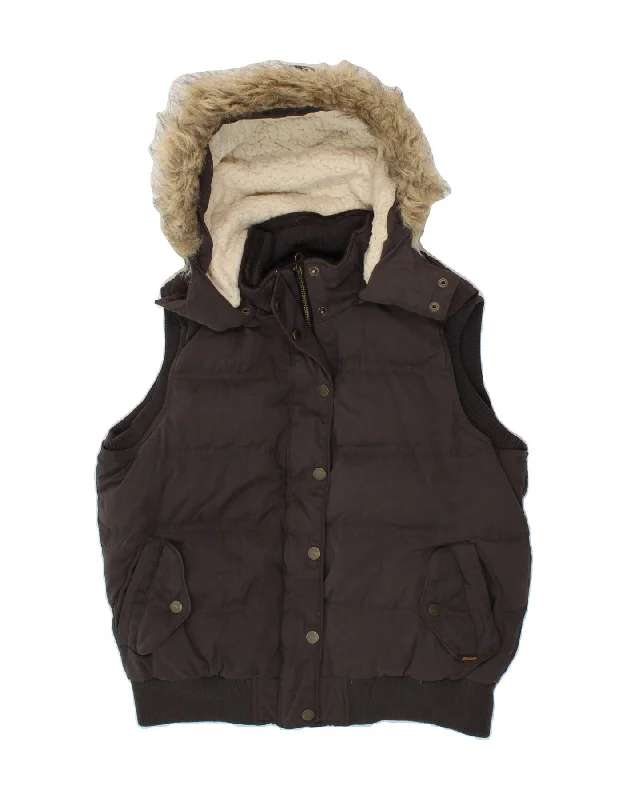 Weekend Bargains Galore FAT FACE Womens Hooded Padded Gilet UK 16 Large Black Polyester Weekend Bargains Galore FAT FACE Womens Hooded Padded Gilet UK 16 Large Black Polyester