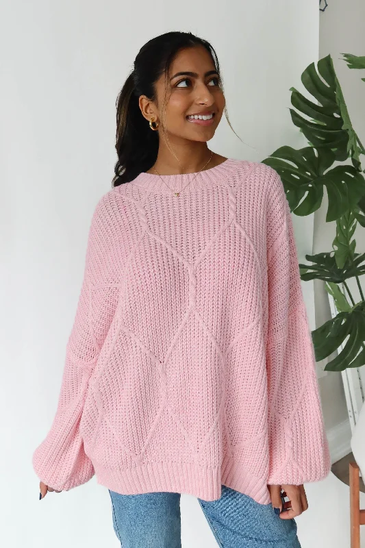 Weekend Specials to Celebrate Logan Sweater in Baby Pink