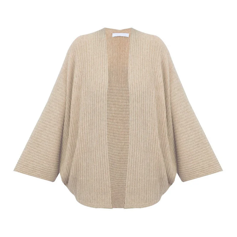 Weekend Savings Fiesta Pheobie Rib Throwover in Beige