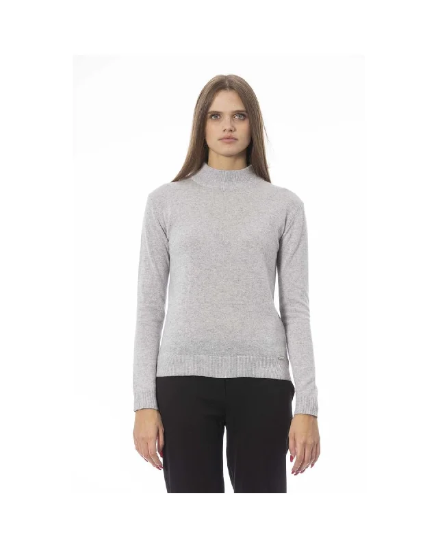 Blowout Deals Baldinini Trend Women's Gray Fabric Sweater - M