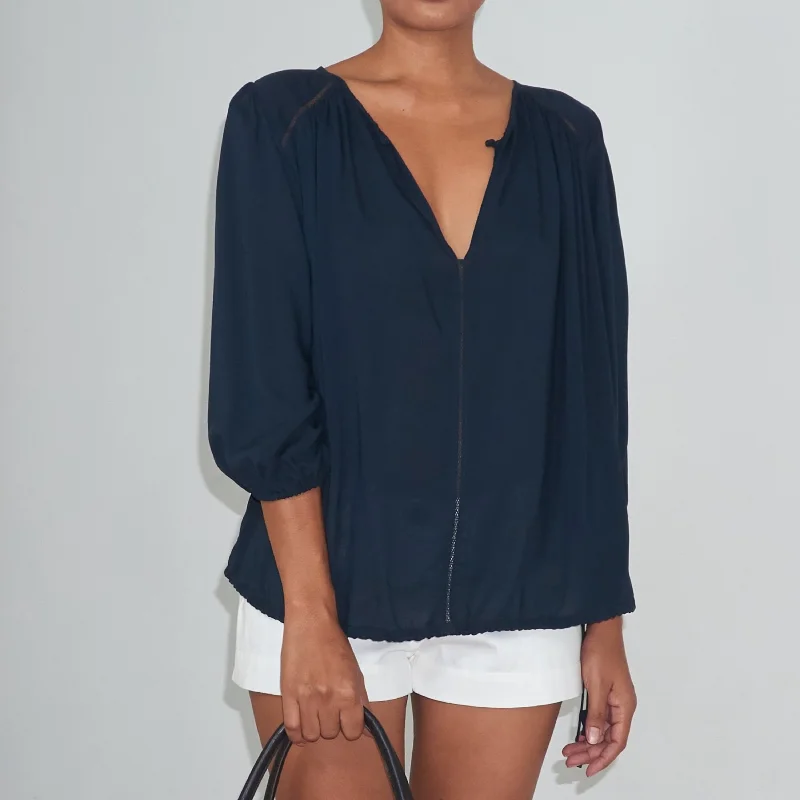 Now or Never NOLITA BLOUSE - Rayon Voile | Midnight Blue