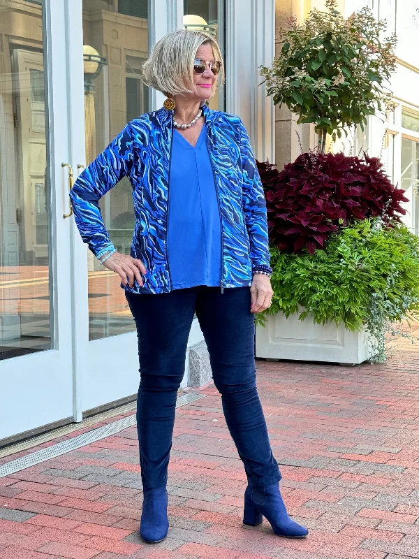While Supplies Last LULU-B SIZZLE BLUE FULL ZIPPER JACKET