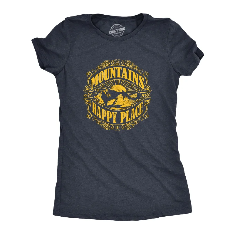 Special Savings Mountains Are My Happy Place Women's T Shirt
