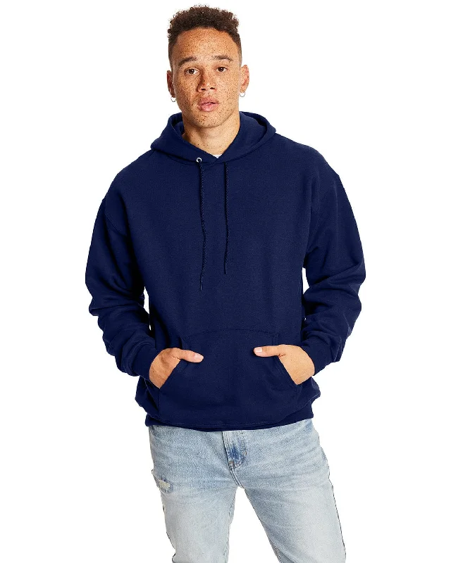 Hanes Ultimate Cotton Pullover Hoodie Sweatshirt | Navy