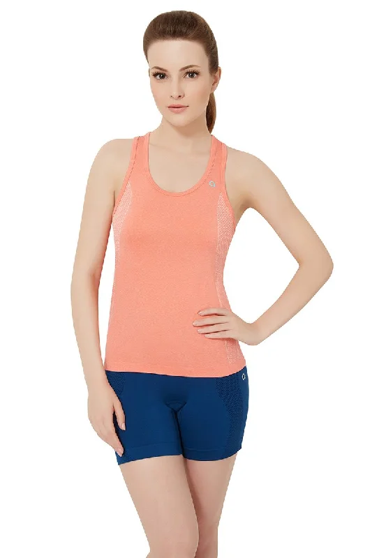 Stock Clearance Half Sleeve Criss-cross Back Sports Cami - Porcelain Rose