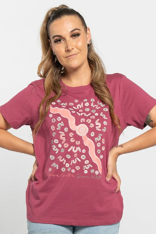 Bargain Prices Unified Moments Berry Cotton Crew Neck Women’s T-Shirt