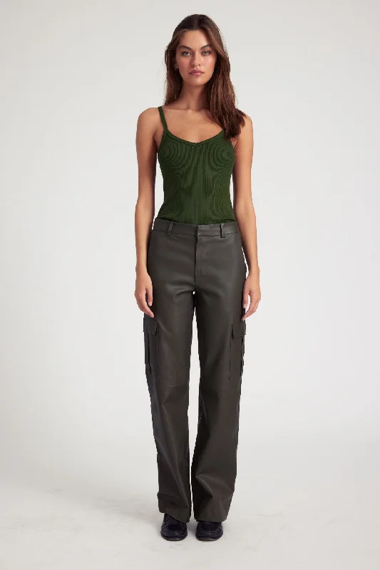 Markdowns Cactus Leather Cargo Trousers