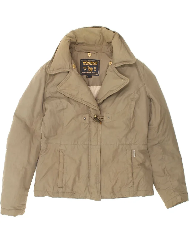 Weekend Discounts You Deserve WOOLRICH Womens Bomber Jacket UK 18 XL Beige Cotton