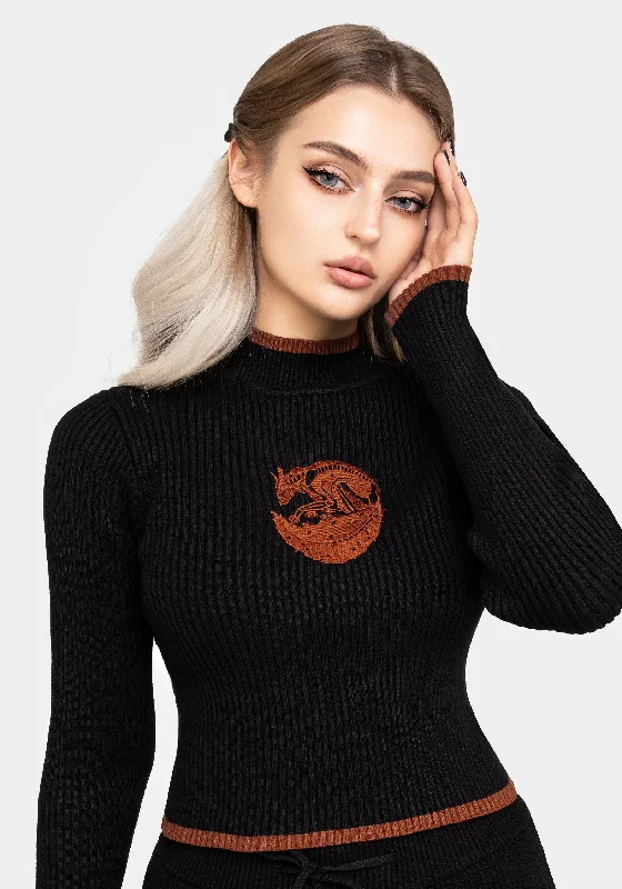 Final Clearance Foxfire Embroidered Knit Jumper