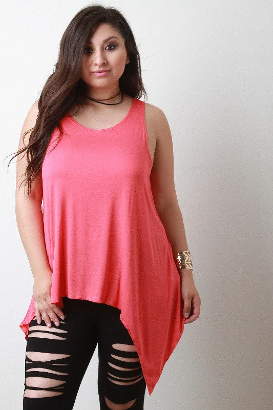Weekend Discounts to Grab Asymmetrical Hem Sleeveless Top