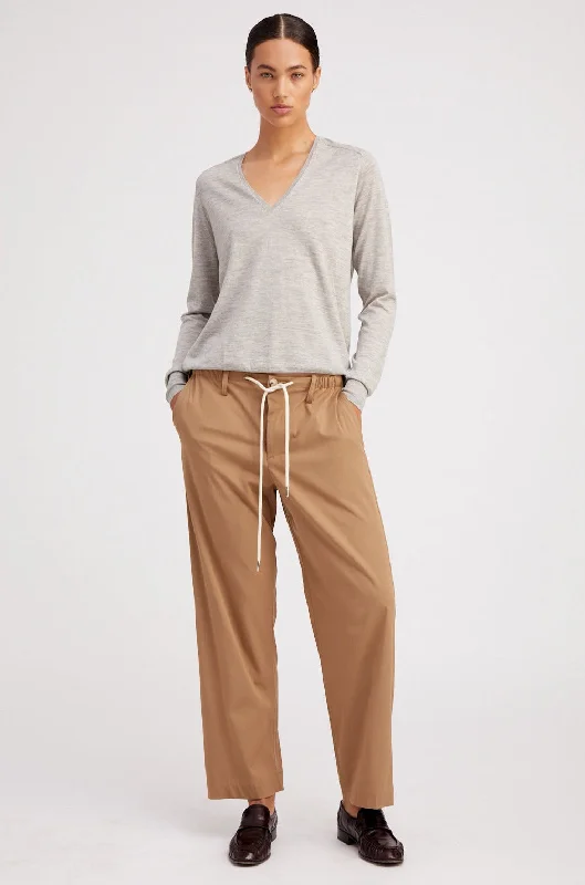 Reduced Rates Khaki Drawstring Trousers