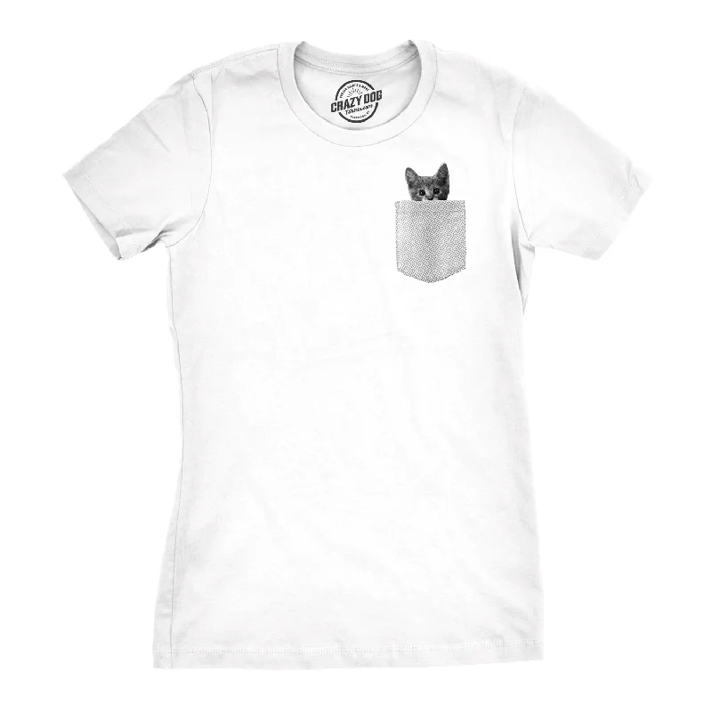 Online Deal Pocket Cat Women's T Shirt