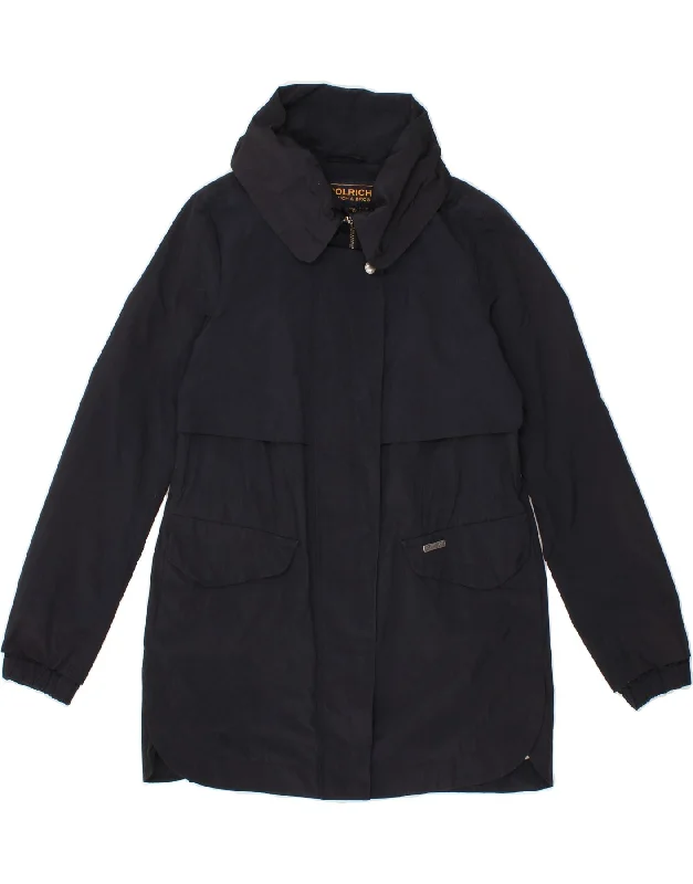 Exclusive Offers WOOLRICH Womens Windbreaker Coat UK 10 Small Navy Blue Polyester