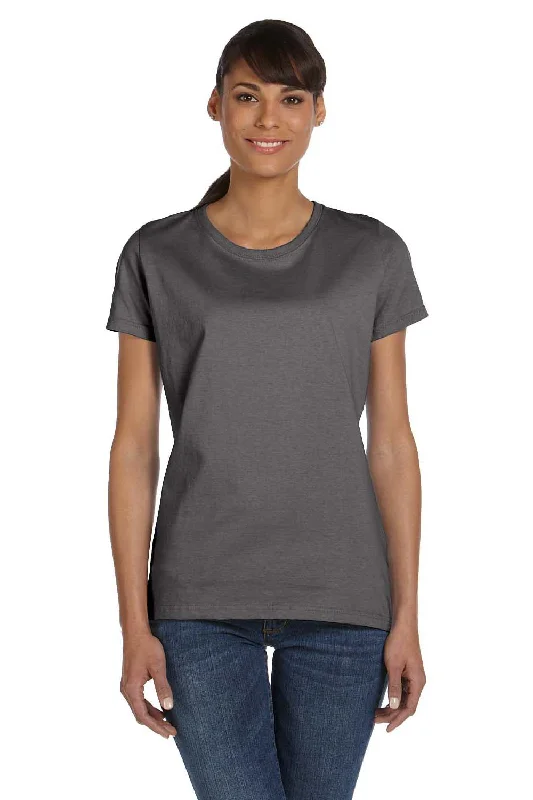 New Markdowns Fruit Of The Loom Womens HD Jersey Short Sleeve Crewneck T-Shirt - Charcoal Grey - Closeout