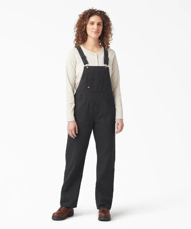 Best Deals Dickies Women's Relaxed Fit Bib Overalls - Rinsed Black Duck
