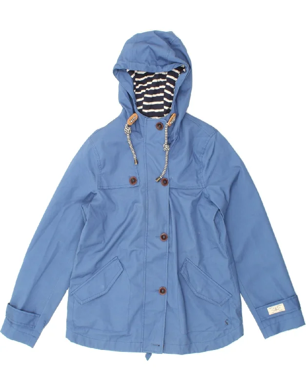 Members Only JOULES Womens Hooded Rain Jacket UK 12 Medium Blue