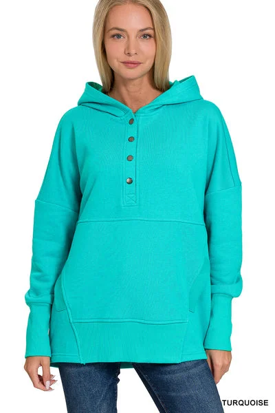 Instant Discount The Laurel Hoodie in Turquoise