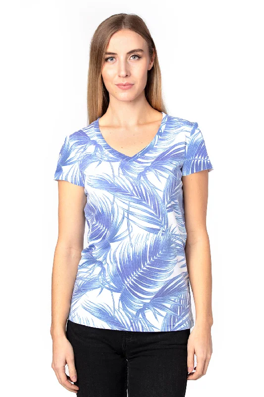 Weekend Offers That Shine Threadfast Apparel Womens Ultimate Short Sleeve V-Neck T-Shirt - Palm Paradise