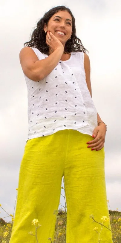Act Now Puntino Linen Top