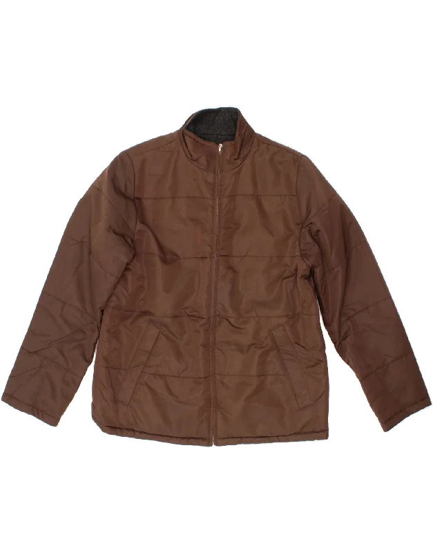 Super Bargain J. CREW Womens Reversible Bomber Jacket UK 14 Medium Brown Nylon