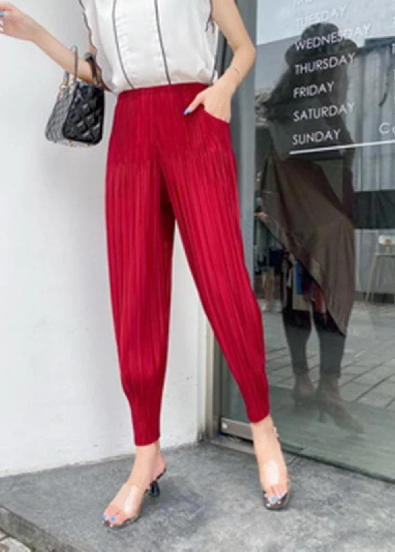 Daily Specials Loose Red Radish trousers Elastic Waist Pants Summer