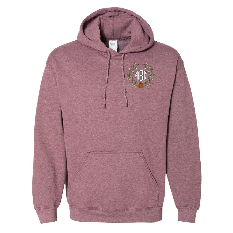 Deep Savings Monogrammed Pumpkin Leaves Hoodie
