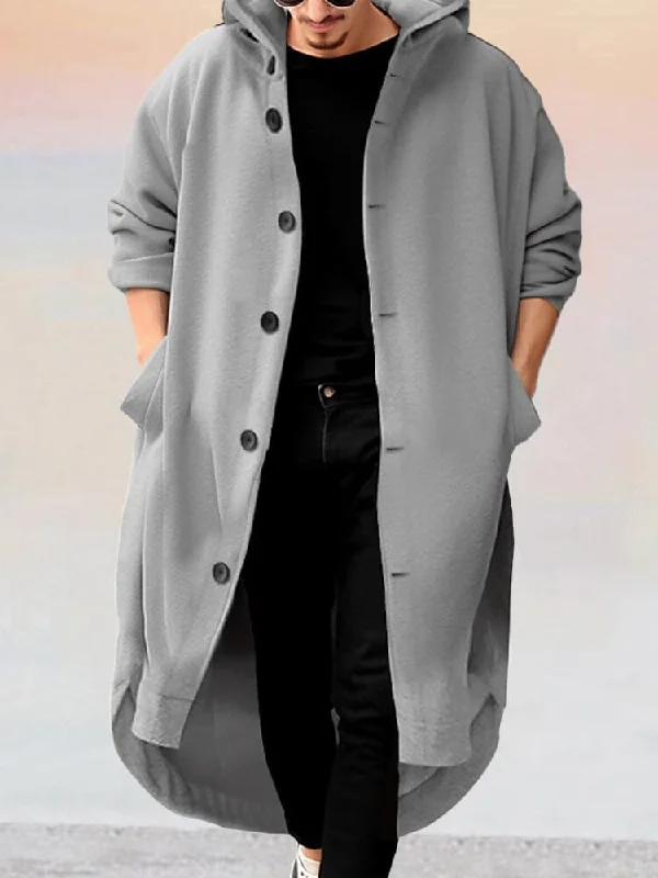 Stylish Long Hooded Outerwear