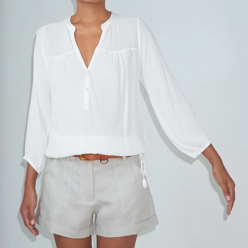 Today’s Deal BKLN TOP - Crinkled Rayon | Off White