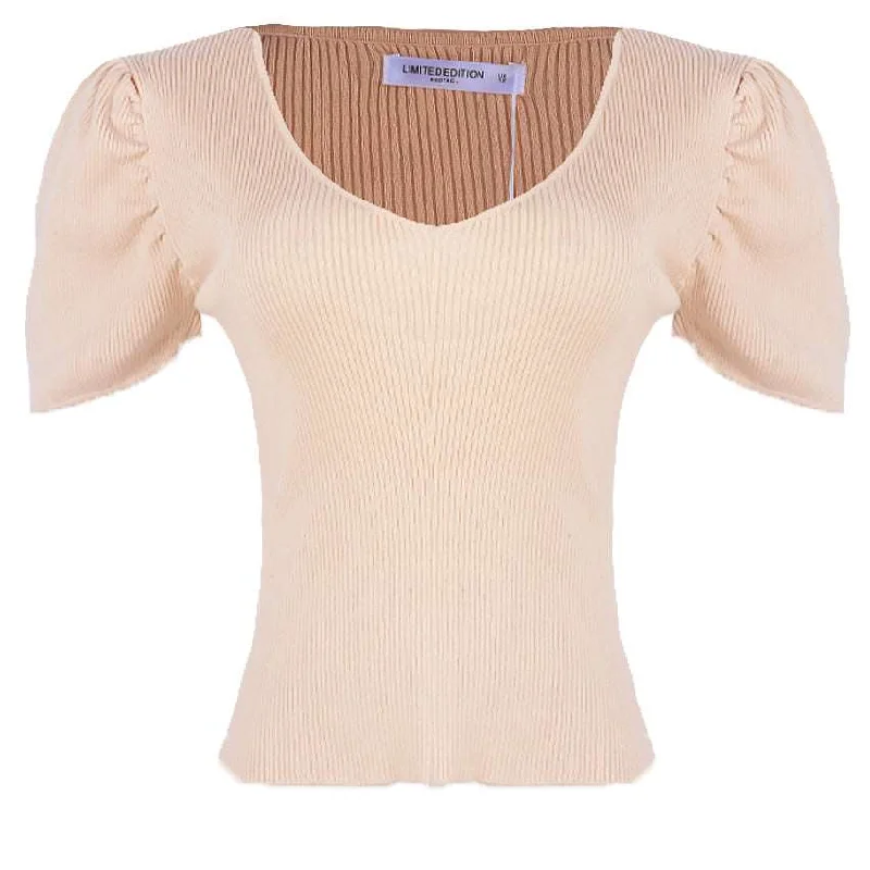 Epic Value REDTAG Beige Formal Jersey Tops for Women