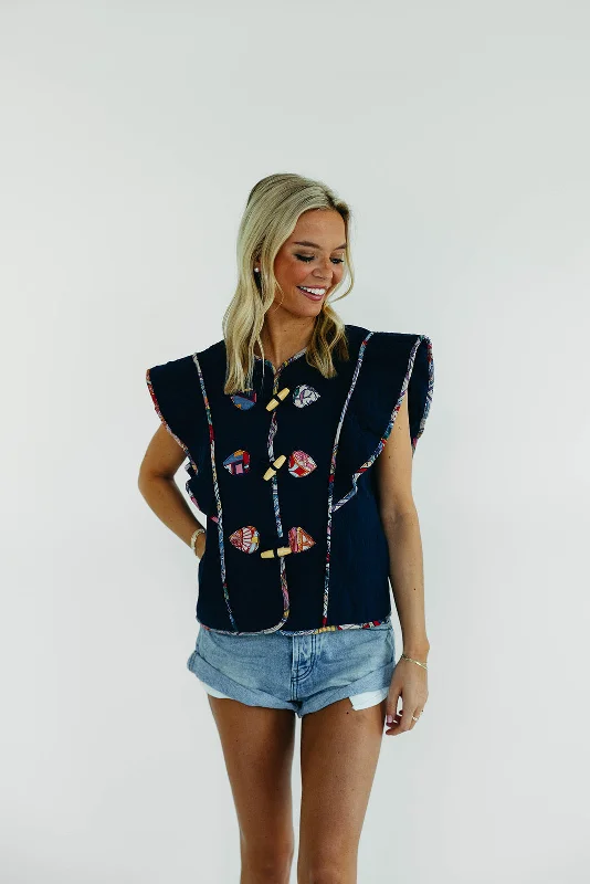 Overstock Sale Sandra Quilted Vest - Navy