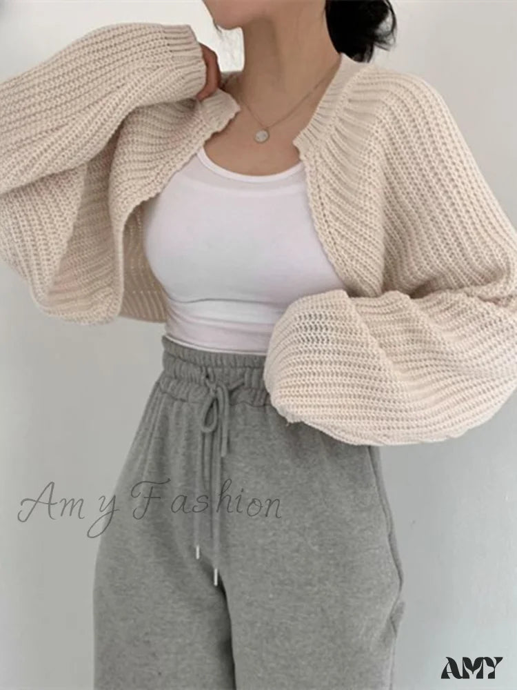 Today Only Chic Korean Fashion Knitted Summer Elegant Vintage Minimalist Lady Sweater