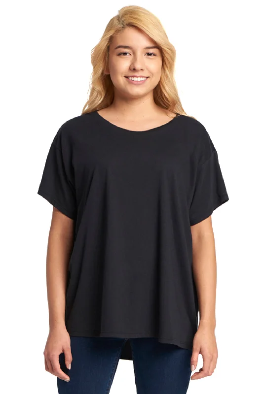 Price Cut Next Level Womens Ideal Flow Short Sleeve Crewneck T-Shirt - Black - Closeout
