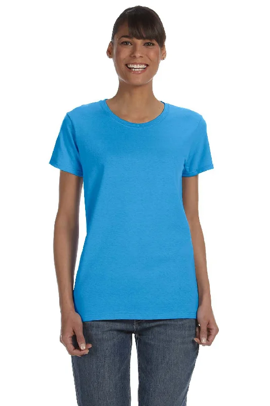 Weekend Specials to Delight Gildan Womens Short Sleeve Crewneck T-Shirt - Heather Sapphire Blue