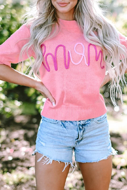 Discount Days Tinsel Front Short Sleeve Sweater