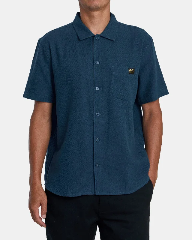 Dayshift Collection Dayshift Short Sleeve Shirt - Petrol Blue