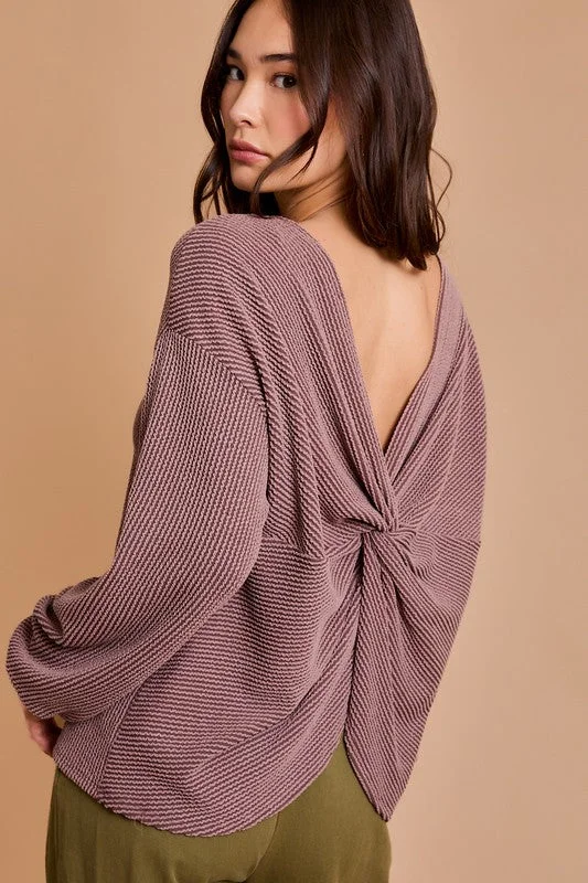 Exclusive Savings TIFFANY BACK TWIST DETAIL LONG SLEEVE TOP