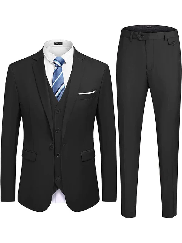 Wedding Formal Prom 3 Piece Slim Fit Tuxedo Suit Set (US Only)