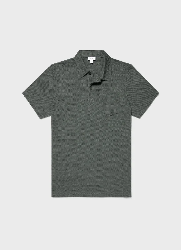 Men's Riviera Polo Shirt in Drill Green