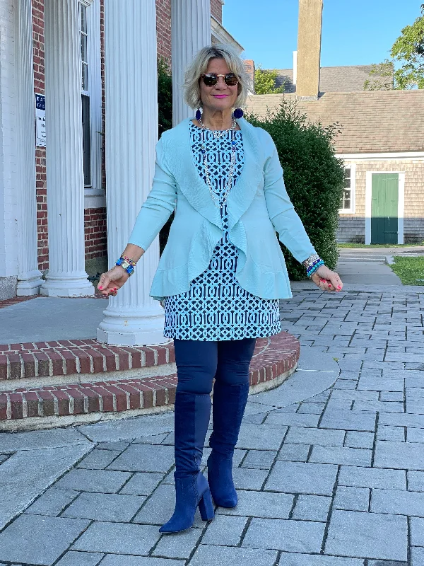 Amazing Value CAROLINE PALE BLUE RUFFLE SWEATER