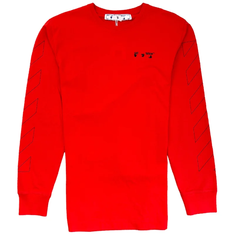 Men's Logo Long Sleeve T-Shirt Red Size M