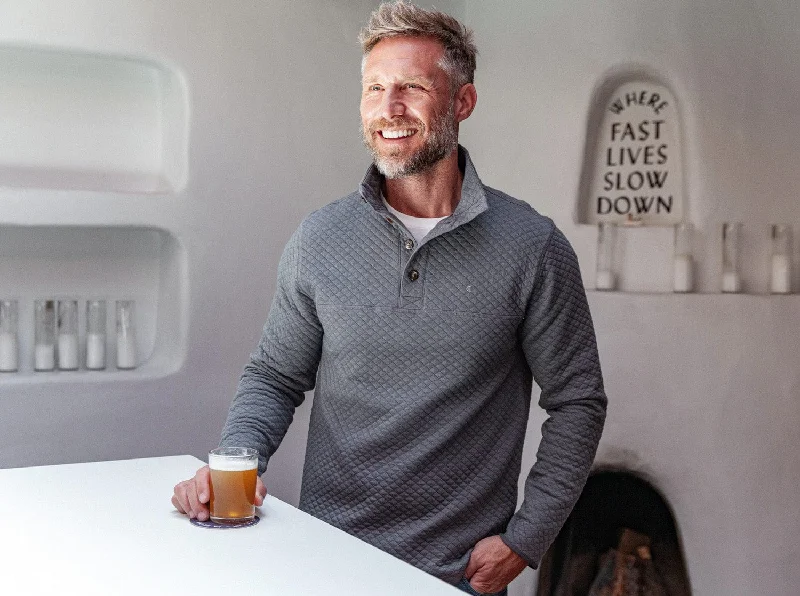 Exclusive Offers Quilted Pullover - Dark Heather Gray