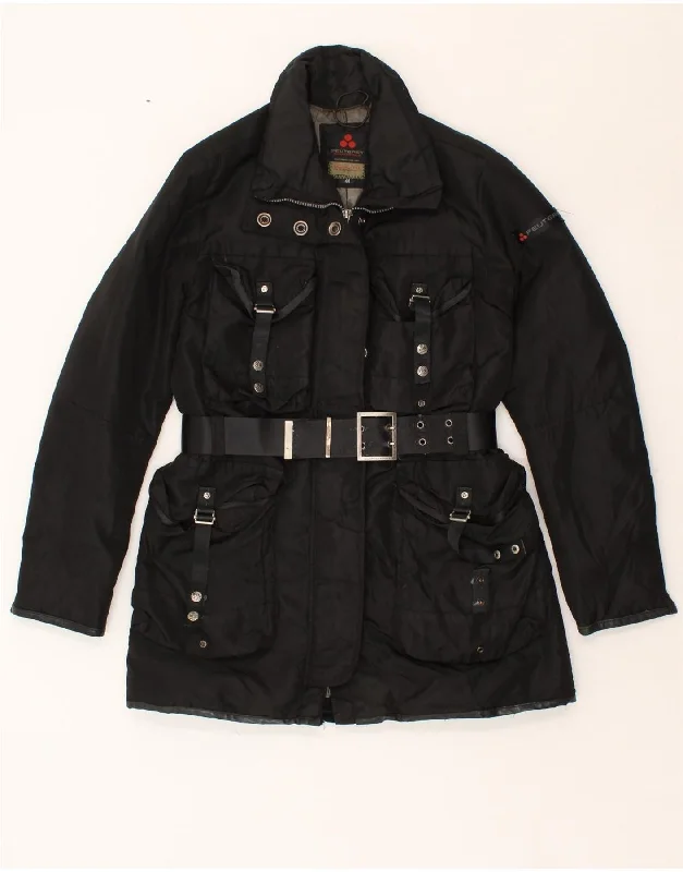 Now or Never PEUTEREY Womens Utility Jacket IT 44 Medium Black Polyamide
